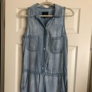 Rails denim romper